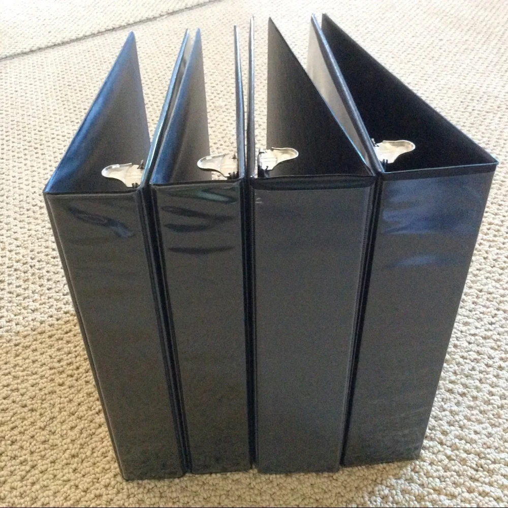 4 Black Binders